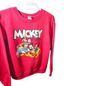 Mickey & Friends Disney Red Sweatshirt M(7-9) Youth Cotton
